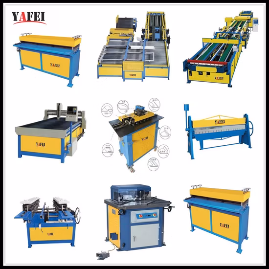 Macchina per la formatura di condotti dell'aria HVAC per la produzione di tubi rettangolari